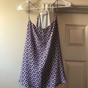 LOFT Silk pattern tank top